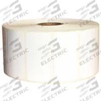 APPROVED VENDOR Barcode Printer Label: 2 in Label Wd, 1 in Label Ht, White, 1 in Core Dia., Gloss (MPN 60DY45). Key specifications — Label Finish: Gloss; Brand: APPROVED VENDOR; Label Color: White; Adhesive Material: Permanent; Label Material: Polyester; Perforation: Perforated.