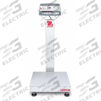 OHAUS Industrial Bench Scale: 18 in x 24 in, Not IP Rated, Front-Mounted - Bench Scales with Column-Mounted Indicator