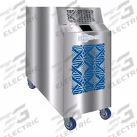 KWIKOOL Portable Air Conditioner: 450 sq ft – 550 sq ft, 13,800 BtuH, 115V AC, Cooling Only (MPN KWBIO1411-3). Key specifications — Compatible Location: Indoor; Voltage: 115V AC; Includes Air Filter: Air Filter Included; Brand: KWIKOOL.