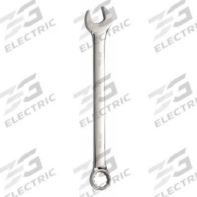 WESTWARD Combination Wrench: Alloy Steel, Chrome, 26 mm Head Size, 13 5/8 in Overall Lg - Metric 12-Point Combination Wrenches