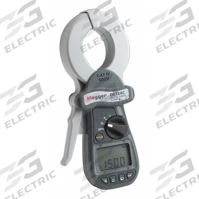 MEGGER Clamp On Earth Resistance Tester: 0.05 ohm to 1,500 ohm, CAT IV 600V, IP30 - Handheld Earth Resistance Testers