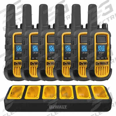 DEWALT Handheld Two Way Radio: DXFRS800 Series, FRS/GMRS, Analog, 2 W, 22 Channels - FRS & GMRS Personal Radios