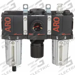ARO Filter/Regulator/Lubricator: 1/4 in NPT, 61 cfm, 250 psi Max Op Pressure, 5 micron, 1500 Series (MPN C38221-810). Key specifications — attr109588: 1500; attr109524: ARO.