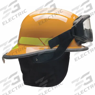 BULLARD Fire Helmet: Orange, Modern Rear Brim, Chin Strap
