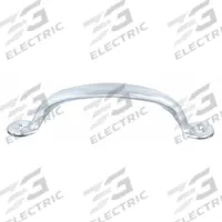 APPROVED VENDOR Pull Handle: Unthreaded Holes, Steel, Silver, #6 Screw Size, 0.5 in (MPN 4PE14). Key specifications — Brand: APPROVED VENDOR; Projection Type: Non-Recessed; Material: Steel; Finish: Polished Zinc; Color: Silver; Folding Type: Fixed; Mounting Type: Unthreaded Holes; Screw Size: #6.