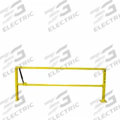 Safety Gate: Manual Operation, Steel, Powder Coated, Vertical Swing, Hardware/Struts, Non-Reflective (MPN 428-061-001). Key specifications — Material: Steel; Color: Yellow; Finish: Powder Coated; Includes Safety Guard: Safety Guard Not Included; Reflective: Non-Reflective; Swing Direction: Vertical; Includes: Struts; Brand: GARLOCK SAFETY SYSTEMS.