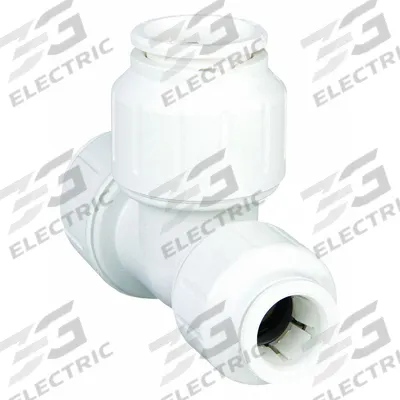 JOHN GUEST Push-Fit Tee Fitting: Tee, 3/4 in OD x 3/4 in OD x 3/4 in OD Size - Polysulfone Push-to-Connect Tube Fittings