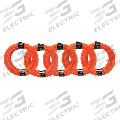 EGO String Trimmer Line: 0.095 in Dia, 14 ft Overall Lg, Twisted, Green/Silver