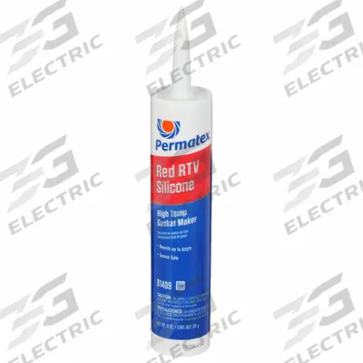 PERMATEX RTV Gasket Maker: Optimum Red RTV Silicone Gaske, 11 oz, Cartridge - High-Temperature RTV Gasket Makers
