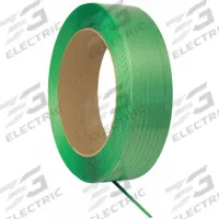 APPROVED VENDOR Plastic Strapping: 5/8 in Strapping Wd, 0.04 in Thick, 1,500 lb Break Strength, 1 (MPN 40TP74). Key specifications — Color: Green; Brand: APPROVED VENDOR; AAR Approved: No; Strapping Finish: Smooth Waxed.