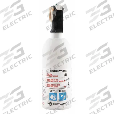 FIRST ALERT Fire Extinguisher: 1.4 lb Extinguisher Capacity, 5B:C, Sodium Bicarbonate - Class ABC Fire Extinguishers
