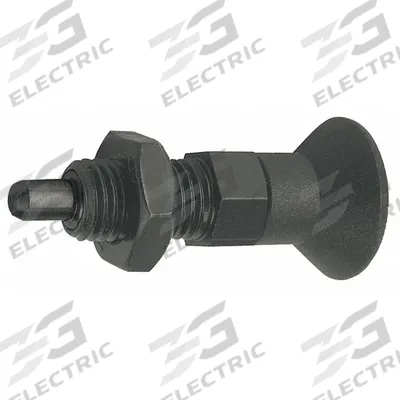 KIPP Indexing Plunger: Nonlocking, Steel, 1"-8 Thread - Extended-Pin Pull-Knob Indexing Plungers with Jam Nut