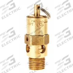 CONRADER Safety Valve: Hard Seat, 1/4 in (M)NPT Inlet (In.), 1/4 in (F)NPT Outlet (In.), Brass (MPN SRH250-1/4 100 SST). Key specifications — attr291993: Hard Seat; attr291998: Brass; attr292007: Stainless Steel; attr292009: Brass; attr294753: CONRADER.