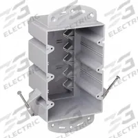 CANTEX Electrical Box: PVC, Nonmetallic Material & Nominal Size, Rectangular, 3 Gangs, 3 in Box Dp (MPN EZ74TNR). Key specifications — Brand: CANTEX; Bracket Style: Without Bracket; Clamp Style: NMSC.