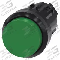 SIEMENS Extended Push Button: Green, 22 mm Mounting Size, Non-Metallic, Momentary (MPN 3SU1000-0BB40-0AA0). Key specifications — Brand: SIEMENS; Action: Momentary; Series: 3SU; Push Button Material Type: Non-Metallic.
