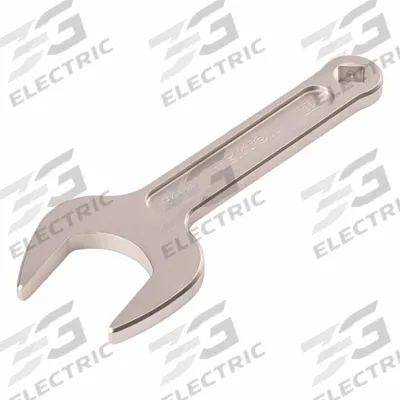 TEKTON Open End Wrench: Chromium Molybdenum Steel, Satin, 34 mm Head Size - Metric, Single End, Open End Wrenches