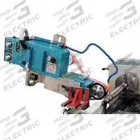 DYNABRADE Tool Post Grinder: 4 in Belt Size, 240V AC, Single Phase, 0.5 hp HP (MPN 64001). Key specifications — attr312121: Single; attr325038: DYNABRADE; attr312119: 4 in; attr312120: 240V AC.