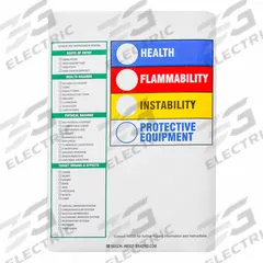 BRADY HMIG Label: 10 in Ht, 7 in Wd, Paper, Adhesive, 7 in x 10 in, HMIG, Pack, 100 PK (MPN 60337). Key specifications — Material: Paper.