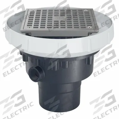 ZURN Floor Drain: 5 in Overall Dia, 5 in Grate Size, 2 in Nominal Pipe Size - Height Adjustable Floor Drains