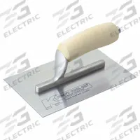 KRAFT TOOL Finishing Trowel: Blade Material Carbon Steel, Blade Shape Square, 3 in Blade Wd (MPN PL407). Key specifications — attr1008665: Camel Back; attr1005004: KRAFT TOOL; attr1008664: Wood.