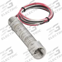 Pressure Transmitter, 5 psi (MPN E2FC5NF0415CFX03F5#). Key specifications — Process Connection Type: NPT; Intrinsically Safe: Not Specified Intrinsically Safe; Housing Material: Stainless Steel; IP Rating: IP66; Electrical Connection: 1/2 in NPT Conduit with Cable; Series: E2F; NEMA Rating: 4X; Output: 1 to 5V DC.