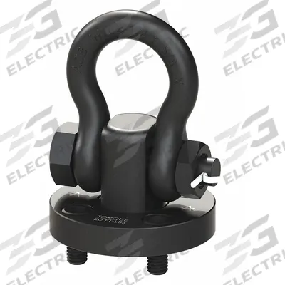 ADB HOIST RINGS Hoist Ring: Shackle Included, Black Oxide-Coated Steel, 5/8"-11 - Removable-Shackle Pivot & Rotate Hoist Rings