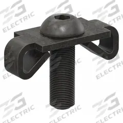 Standard End Fastener: Std End Fastener, 15 Series, 5/8 in x 1 5/16 in, For 21/64 in Slot Wd, Black (MPN 3380-1). Key specifications — Material: Steel; Mounting Type: Slide-In; Brand: 80/20; Finish: Zinc-Plated.