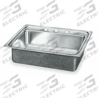 ELKAY Bowl Drop-In Sink: 22 in Overall Lg, 19 1/2 in Overall Wd, 7 1/2 in Bowl Dp, 18 in Bowl Lg (MPN LR22193). Key specifications — Brand: ELKAY; Color Family: Silver/Gray.