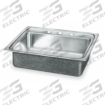 ELKAY Bowl Drop-In Sink: 22 in Overall Lg, 19 1/2 in Overall Wd, 7 1/2 in Bowl Dp - One-Bowl Counter-Mounted Kitchen & Bar Sinks without Faucets