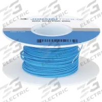 OK INDUSTRIES Spooled Wrapping Wire: 100 ft Overall Lg, 26 AWG Conductor Size, Blue (MPN R26B-0100). Key specifications — Manufacturer Part Number: R26B-0100; Brand: OK INDUSTRIES; Conductor Insulation Material: PVDF; Standards: UL 1422; Series: Kynar®; Wire Type (Not for Merchandising): Standard Wire Jacket.