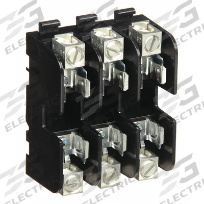 MERSEN Fuse Block: Open Block Design, 3 Pole, 600 V AC, Box Lug - Fuse Blocks for UL Class T Fuses