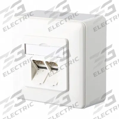 METZ CONNECT Wall Outlet: AP, GD-Zn (Zinc Die-Cast), LSA Terminal Block x RJ45 - Voice & Data Housings, Panels & Connector Components