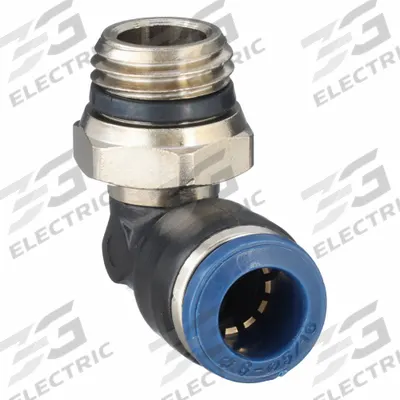 AIGNEP USA Push-Fit Elbow Fitting: 5/16 in OD x 1/4 in Pipe Size - Nylon & Nickel-Plated Brass Tube Fittings