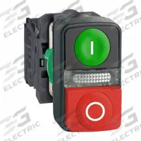 SCHNEIDER ELECTRIC Multihead Operator: 3 Buttons, 22 mm, 1NO/1NC, Non-Metallic, Full Volt, LED (MPN XB5AW73731B5). Key specifications — AC Contact Rating: 3 A @ 240 V; Action: Momentary/Momentary/Momentary; DC Contact Rating: 0.55 A @ 125 V; Legend: I/O; Operator Illumination: Illuminated; Product Type: Multihead Operators; Series: XB5; Manufacturer Part Number: XB5AW73731B5.