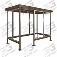 Smoking Shelter: Assembled, 4 Sides, 96 in x 144 in x 94 in, Steel, Brown (MPN SMK128 Style B). Key specifications — Brand: PORTA-KING; Frame Material: Steel; Finish: Two - Part Polyurethane.