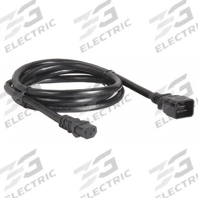 APC BY SCHNEIDER ELECTRIC Power Cord: 6 1/2 ft Lg, 3/12, C20 Plug, C13 Receptacle, SJT - Electronic Equipment Power Cords