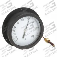 APPROVED VENDOR Analog Panel Mount Thermometer: 0°F to 100°F, ±1°F Scale Division, 6 in Dial Dia (MPN 12U664). Key specifications — Brand: APPROVED VENDOR; Accuracy: ±1 °F Scale Division.