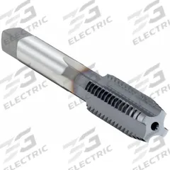 OSG Straight Flute Tap: 3/8"-24 UNF, H2 / 2B-3B, 4 Flute, Plug Chamfer, TiCN Coated High Speed Steel (MPN 1111608)