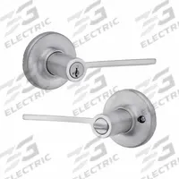 KWIKSET Door Lever Lockset: Office Lever Locksets, Chrome, ADA Compliant (MPN 405LRL-RDT-26D-SMT-6AL-RCS). Key specifications — attr1024149: Not Ligature-Resistant; attr1011488: KWIKSET; attr1011524: No Message; attr1011506: Rose; attr1011485: Yes; attr1059461: Satin Chromium-Plated : Zinc.