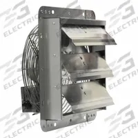 Galvanized Shutter Fan: 10 in Blade, 3 Speed, 1/25 hp, Totally Enclosed Air Over, 600 cfm, 120V AC (MPN GSF3-10A). Key specifications — Brand: CANARM; Motor Enclosure: Totally Enclosed Air Over; Frame Material: Aluminum; Number of Speeds: 3; Frame Finish: Galvalume; Nameplate Voltage: 120V AC.