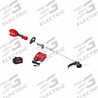 MILWAUKEE Battery-Powered String Trimmer Kit: 16 in Cutting Wd, Straight Shaft - Battery-Powered String Trimmers
