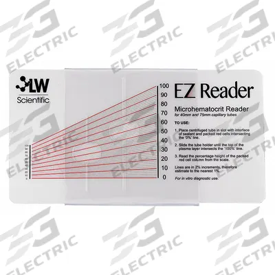 LW SCIENTIFIC Hematocrit Reader Card: 7 1/2 in Overall Lg, Centrifuges (MPN ZCP-EZRD-HEM7) - Centrifuge Tube Accessories