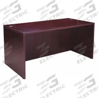 BOSS Credenza: Melamine, Mahogany, 0 Pedestals, 0 Drawers, 60 in Overall Wd, 29 1/2 in Overall Ht (MPN N103-M). Key specifications — Desktop Material: Melamine; Includes Modesty Panel: Yes; Kit Product Type: Credenza Shell; Desktop Color: Mahogany; Brand: BOSS; Frame Color: Mahogany; Frame Material: Melamine; Product Type: Credenza Shell.