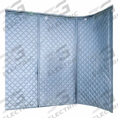 SINGER SAFETY Acoustic Partition: 0.65 NRC, 4 ft Overall Wd, 8 ft Overall Lg, 2 in Thick - Track-Mounted Hanging Acoustic Curtains