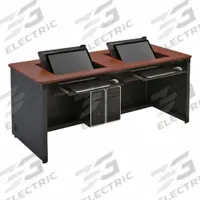 VERSADESK Computer Desk: Metal, Cherry, 0 Drawers, 60 in Overall Wd, 29 in Overall Ht, Black Frame (MPN RSD6024-BC). Key specifications — Desktop Material: Metal; Includes Modesty Panel: Yes; Kit Product Type: Computer Desk; Desktop Color: Cherry; Brand: VERSADESK; Frame Color: Black; Frame Material: Steel; Product Type: Computer Desk.