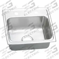 ELKAY Bowl Drop-In Sink: 19 in Overall Lg, 18 in Overall Wd, 5 3/8 in Bowl Dp, 16 in Bowl Lg, 18 ga (MPN LRAD1918553). Key specifications — Brand: ELKAY; Color Family: Silver/Gray.