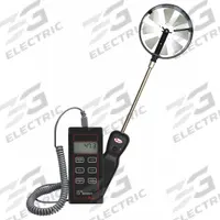 DWYER Anemometer: Rotating Vane, Air Velocity, Under 100 fpm, Remote Vane Vane, 473B-1, LCD, Digital. Key specifications — Vane Material: Aluminum; Manufacturer Part Number: 473B-1; Brand: DWYER; Temperature Accuracy: +/ 0.9°; Digital Display Screen Type: LCD; Display Type: Digital; Includes: Vane Probe; Power Source: Battery.