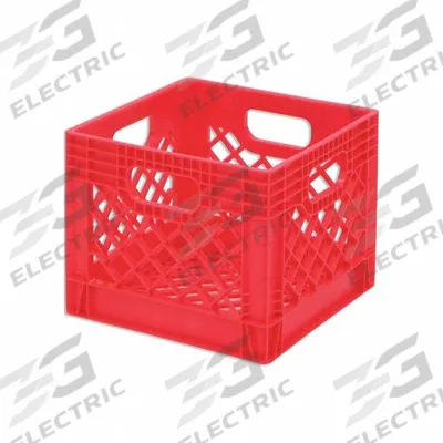ORBIS Dairy Case/Dairy Crate: 13 1/8 in x 13 1/8 in x 12 1/8 in, 12 1/8 in Bottom Inside Lg - Fully Vented Milk-Crate-Style Containers