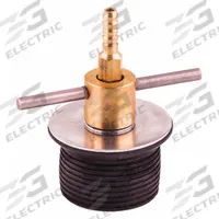 SHAW PLUGS Mechanical Expansion Plug: End of Pipe, For 2 in Pipe, Male 1/4 in Barbed Bypass (MPN 53003). Key specifications — Plate Material: Zinc-Plated Steel; Handle Material: Brass.