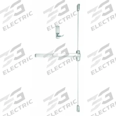 VON DUPRIN Surface Vertical Rod: 3 ft Max Door Wd - Surface Vertical Rod Push Bars